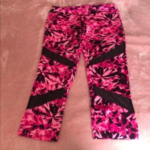 Hot pink printed yours pants/leggings w/ mesh XL
